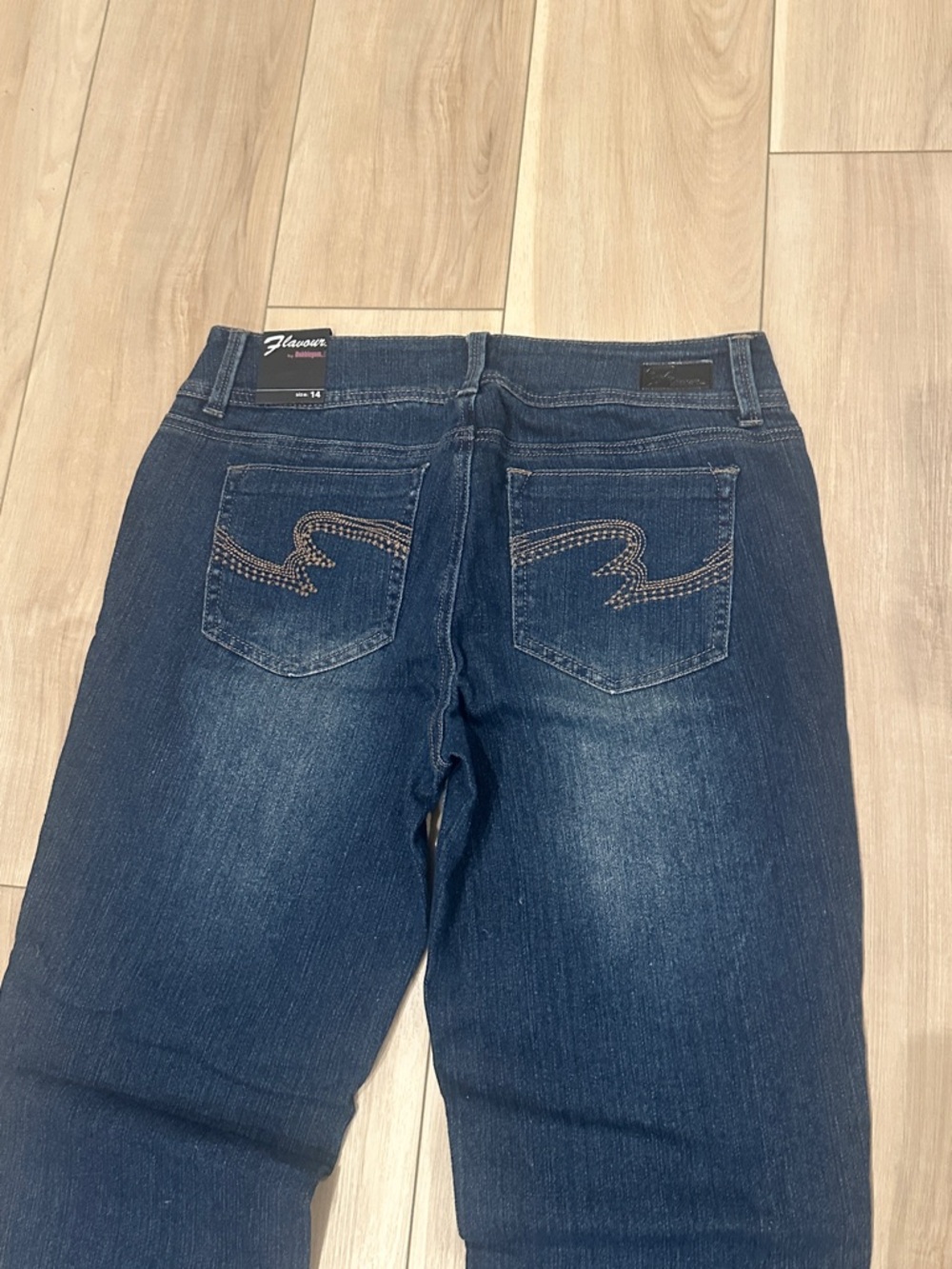 New Dark Blue Boot-Cut Women’s Jeans - Flavour by Bubblegum Size 14 NWT - Picture 10 of 10